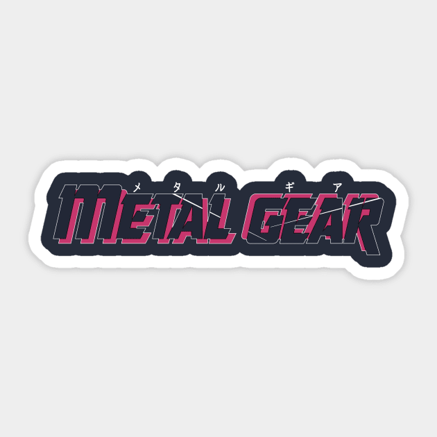 Metal Gear MSX (Navy/Pink) Sticker by LeeRobson